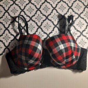 *BOGO FREE* Torrid Womens Curve Plaid Microfiber Sexy T Shirt Bra Size 40C